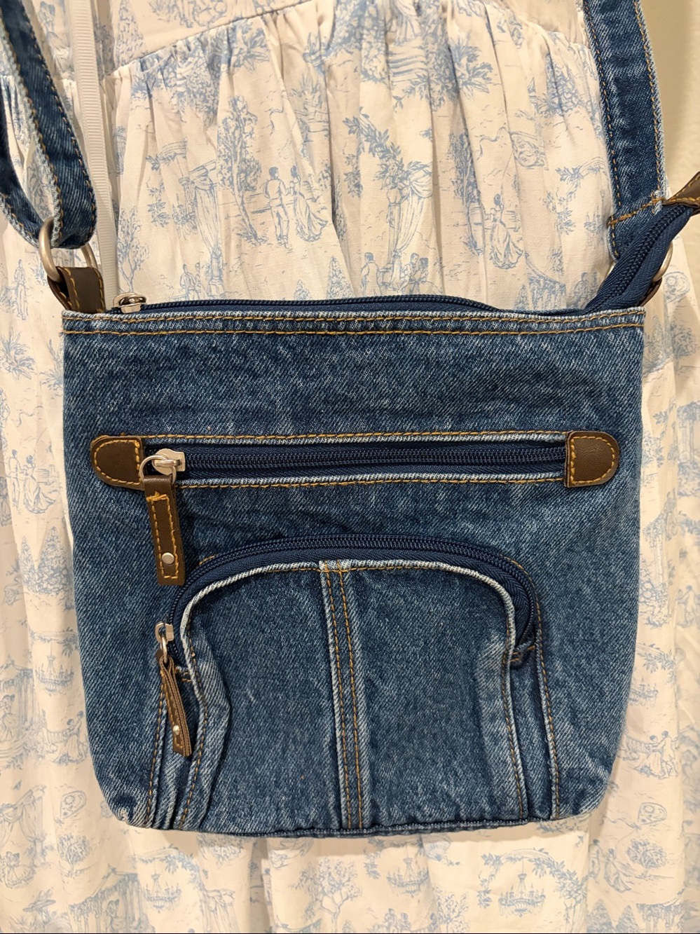 Casual Denim Crossbody Bag